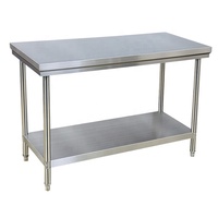 Nouvelle table commerciale en acier inoxydable Table en métal en acier Équipement de restauration Guanbai Tables de préparation et de tri de cuisine en acier inoxydable