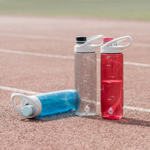 Nuovi fornitori alla moda bottiglia d'acqua in plastica trasparente a prova di perdita colorata grande portatile stampata di marca - Product Image 6