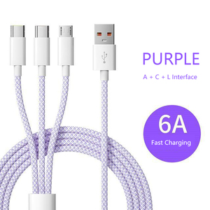 Cable de Carga Rápida Multifunción 3 en 1 con Logotipo Personalizado, Trenzado de Nailon, Aleación de Aluminio, Micro USB Tipo C para Teléfono - Product Image 5