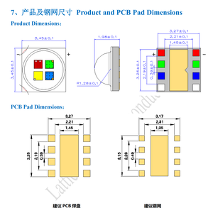 Offre Spéciale Latticepower LED 3535 Céramique RGBW Multicolore 4 BIN 1 M4-RGBW 3535 - Product Image 3