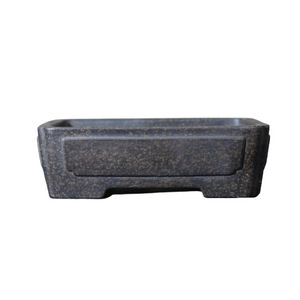 Pot à bonsaï rectangulaire en argile violette, en forme de râle, style Kui, fait main, style classique antique - Product Image 5