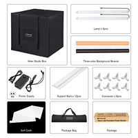 80*80*80 cm Boîte à lumière Portable Softbox Photo Lightbox Tente avec 3 couleurs de fond pour Studio Photographe Boîte LED Lumières