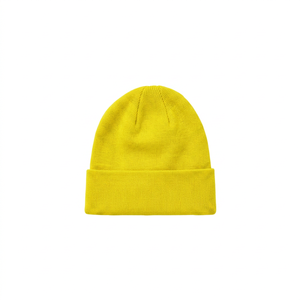 Unisex Black Beanie Hat 100% Acrylic Cuffed Knit Solid Color Casual <b>Winter</b> <b>Cap</b> for Adults 56-58CM Head Circumference - Product Image 4