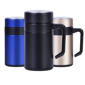 Mug isotherme personnalisé grande capacité en acier inoxydable 304, design simple haut de gamme, pour voyages d'affaires, gravure laser - Product Image 1