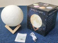 Support en bois de bureau moderne, décoration de noël magnétique Rechargeable personnalisé Led forme lunaire nuit ciel étoilé 3D lampe de lune