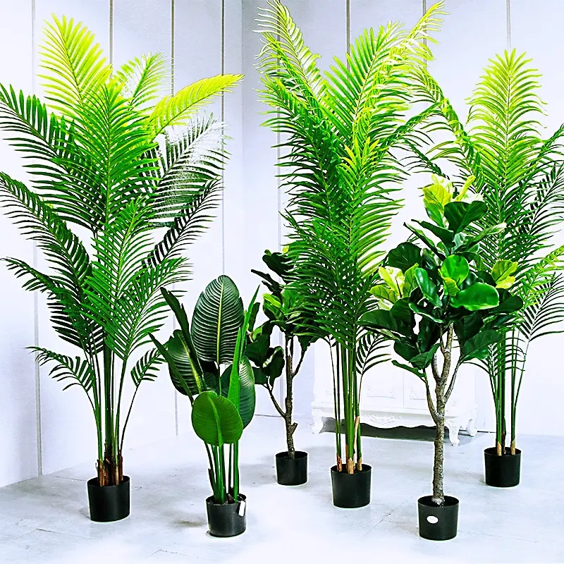 Kunstplanten Palmboom Home Decor Bonsai Boom Plastic Planten Potten Tuin Landschapsarchitectuur Moderne Nepplanten Indoor Palm