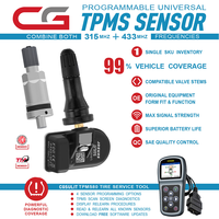 Nouveauté 2025 - Capteur de pression des pneus universel programmable à double fréquence 433 MHz et 315 MHz - Compatible TPMS