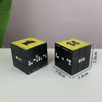 Mainan Edukatif Mendukung Kustomisasi Pribadi Berlapis UV Dicetak Puzzle Ajaib 7cm 3x3 Speed Cube