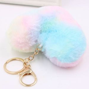 Llavero de Peluche en Forma de Corazón, Colorido, Personalizado, Bonito y Moderno, Colgante para Bolso, Regalo para Mujer, Venta al Por Mayor - Product Image 5