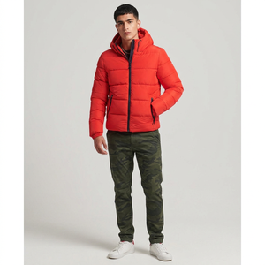 Blouson matelassé en toile personnalisé OEM pour hommes, avec logo sur mesure, décontracté, hiver, séchage rapide, respirant, style urbain, effet bulle - Product Image 1