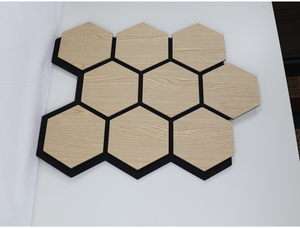 Lục giác nghệ thuật Deco MDF + polyester sợi Acoustic Tấm bảo vệ môi trường chống cháy Acoustic lưới tản nhiệt trang trí - Product Image 2