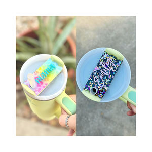 Bricolage acrylique blanc blanc sublimation acrylique 40oz tasse gobelet couvercle topper plaque signalétique étiquette pour colorant Sublimation <span class=keywords><strong>presse</strong></span> à chaud - Product Image 3