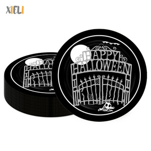 Xieli Vietnam Assiettes En <span class=keywords><strong>Carton</strong></span> Jetable Vintage Spider <span class=keywords><strong>Halloween</strong></span> Party Décoration - Product Image 1