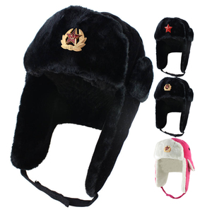 Nhà cung cấp mũ Ushanka Nga, mũ lông thú giữ ấm mùa đông chất lượng cao, chống gió, unisex, thêu tùy chỉnh - Product Image 1