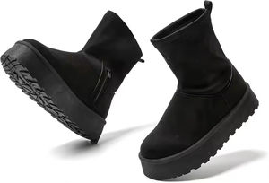 Bottes <span class=keywords><strong>d</strong></span>'<span class=keywords><strong>hiver</strong></span> pour femmes YL7480, couleur personnalisée, mi-mollet, mode, chaudes, thermiques, pour la neige - Product Image 2