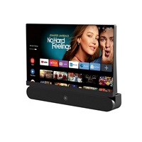 Téléviseur intelligent Android portable de 24 pouces avec batterie intégrée, 3+ heures d'autonomie, DVB-T/S2/ISDB-T/ATSC, téléviseur intelligent d'extérieur pour le camping, la cuisine et la chambre