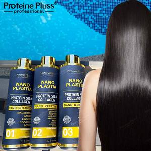 เคราตินโปรตีน ผลิตภัณฑ์ดูแลเส้นผมระดับมืออาชีพ สำหรับการยืดผมแบบโบติกซ์ เคราตินบราซิลเลียน สำหรับผมชี้ฟู นาโนพลาสติก - Product Image 3