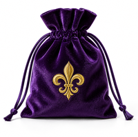 Pochette à bijoux en velours doux en gros, sac en velours à cordon avec logo personnalisé pour bagues, colliers, boucles d'oreilles, emballage cadeau et rangement de bijoux