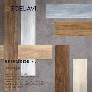 แผ่นไวนิลหรูหราพื้นกระเบื้องพื้น <span class=keywords><strong>SPC</strong></span> ลายไม้ธรรมชาติพื้นพลาสติกพีวีซีทนการสึกหรอพื้นไม้กระดานไวนิล - Product Image 2