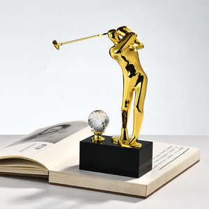 MH-NJ0104 Troféus Fabricante Personalizado Troféu Esportes Prêmios De Golfe Placa Em Branco Copo De Troféu De Vidro Crystal <span class=keywords><strong>golf</strong></span> prêmios - Product Image 1