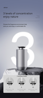 Diffuseur d'arômes sans fil pour voiture, diffuseur de parfum intelligent rechargeable, longue durée de fonctionnement, diffuseur d'huiles essentielles portable, utilisation à domicile et en voiture