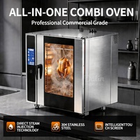 Four à convection rotatif professionnel, four combiné électrique à 10 plateaux avec fonction vapeur pour boulangerie et pizzeria