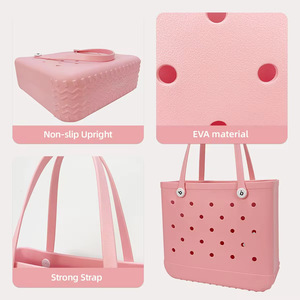 Bolsa de Playa Impermeable de EVA con Diseño Calado - Bolsa de Hombro de Malla de Gran Capacidad con Dos Correas para Actividades al Aire Libre <span class=keywords><strong>en</strong></span> la Piscina - Product Image 4