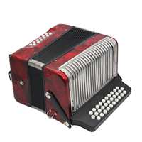 Professional Factory Red Color Grey Color 31 Button 12 Bass Diatonic Button Accordion