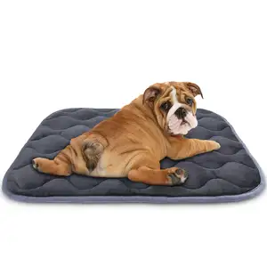 Petdom-cama lavable para perros y gatos, alfombrilla suave de terciopelo antideslizante para mascotas pequeñas, medianas y grandes, para dormir