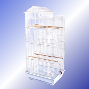 Новый выпуск, модная двухслойная переносная компактная металлическая клетка для попугая с аксессуарами высотой 100 см - Product Image 6