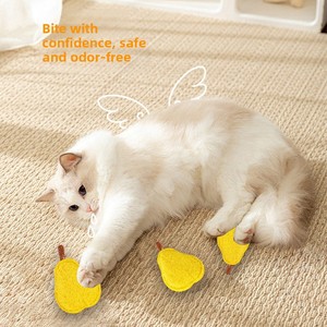 ของเล่นแมวรูปลูกแพร์ ทนทาน ช่วยทำความสะอาดฟัน สำหรับแมว - Product Image 4