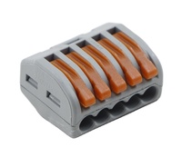 Conector de empalme rápido, conector de terminal eléctrico de cableado rápido, naranja y gris