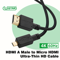 Câble Micro HDMI vers HDMI haute vitesse personnalisable, compatible 4K 18 Gbps, HDMI Type D vers Type A, AM vers DM