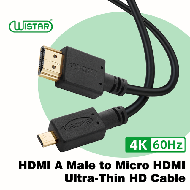 Support Customization High Speed Micro HDMI to HDMI Cable 4K 18Gbps Supported HDMI Type D to Type a Kable AM to DM
