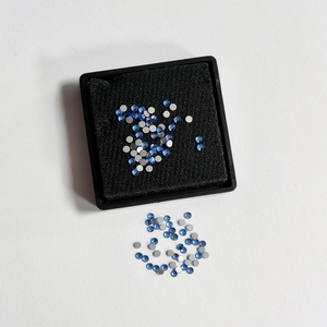 พลอยเทียมทรงกลมขนาด2มม. ทำจากคริสตัลแวววาวไม่มีตะกั่วมีหลายสี - Product Image 5