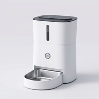 Distributeur automatique de nourriture pour animaux de compagnie Tuya Smart WiFi avec caméra 5G double bande, programmable, pour chats et chiens, bol rétractable, en plastique, étanche, écran LCD