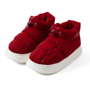 Waterproof <strong>feathers</strong> <strong>with</strong> cotton <strong>slippers</strong> female winter home indoor large base anti-skid couples high top cotton shoes wholesales - Product Image 5