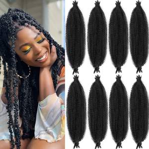 Vente en gros de tresses <span class=keywords><strong>afro</strong></span> souples et moelleuses de 24 pouces, tresses <span class=keywords><strong>afro</strong></span> pré-séparées, tresses <span class=keywords><strong>afro</strong></span> torsadées, cheveux pour tresses au crochet - Product Image 1