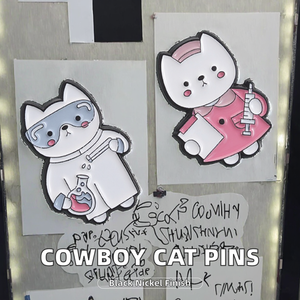 Broche en émail chat infirmière médicale, dessin animé, scientifique de laboratoire, chaton, badge de revers, bijoux en alliage de zinc, cadeau pour ami, médecin, vente en gros - Product Image 2