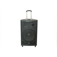 PL-4410B Enceinte LED d'extérieur sur chariot, système audio multimédia extérieur avec télécommande et commande vocale, lecteur audio compatible