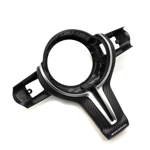 Cubierta de <span class=keywords><strong>volante</strong></span> de fibra de carbono cubierta decorativa de coche de rueda F mate de carbono completo para <span class=keywords><strong>BMW</strong></span> 1 2 <span class=keywords><strong>3</strong></span> 4 5 6 7 series X3 X4 X5 X6 - Product Image 3