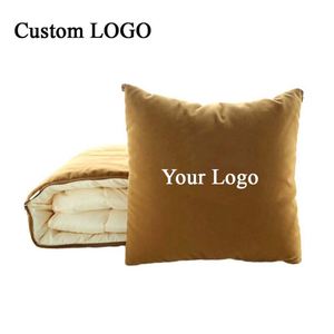 Soft Flannel 2 in 1 Pillow <b>Blanket</b> with Embroidered Logo, Airplane Design, Perfect for Promotional Events - Product Image 6