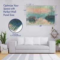 Monet_Seine Lavacourt Panneaux acoustiques modernes 48x32 Home/Office/Hotel/Apartment Wall Art Decor Sound Proof Absorbing Canvas