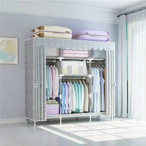 <span class=keywords><strong>Armoire</strong></span> portable moderne et bon marché de 143 cm, grande <span class=keywords><strong>armoire</strong></span> pliante, <span class=keywords><strong>armoire</strong></span> <span class=keywords><strong>en</strong></span> <span class=keywords><strong>toile</strong></span> portable pour vêtements (marron) - Product Image 3