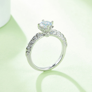 Anillo de Diamante de Laboratorio J&C Luxury de 1 Quilate, Color D, Corte Redondo, Plata S925, Joyería Fina, Anillo de Compromiso para Mujer - Product Image 3