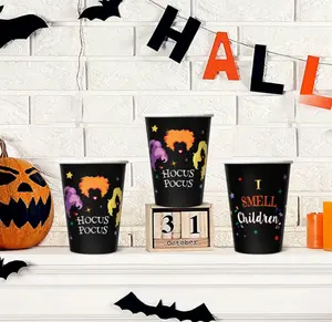 Cheap Price Halloween Coffee Shop Supplies Eco-Friendly Material Takeaway Paper Cup For Tea Cold Hot Drink