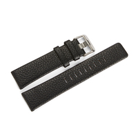 Bracelet de montre sport en cuir de veau véritable grainé, personnalisé, style alligator, 22mm/24mm/26mm, épaisseur 3.3mm, nubuck marron tendance