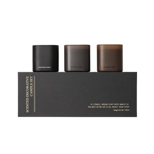 Ensemble de 3 bougies parfumées <span class=keywords><strong>en</strong></span> cire de soja de luxe, parfum longue durée, décoration d'intérieur pour mariage, anniversaire, cadeau de fête - Product Image 6
