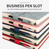 Carnet de notes A5 en cuir PU magnétique, personnalisable pour entreprises, avec pages intérieures épaissies, vente en gros