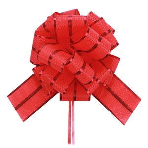 Hot Bán 3 Dòng Trang Trí Xe Cưới Pom Pom Kéo Hoa Bow Nổi Mô Hình Organza Kéo Bow Ribbon - Product Image 2